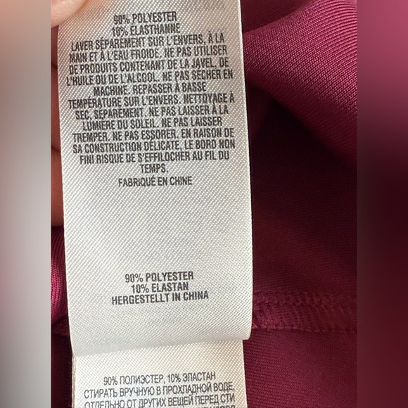 TED BAKER JASMINT SCALLOP OVERLAY MAROON DRESS size 0 NWOT $279 - Picture 10 of 10